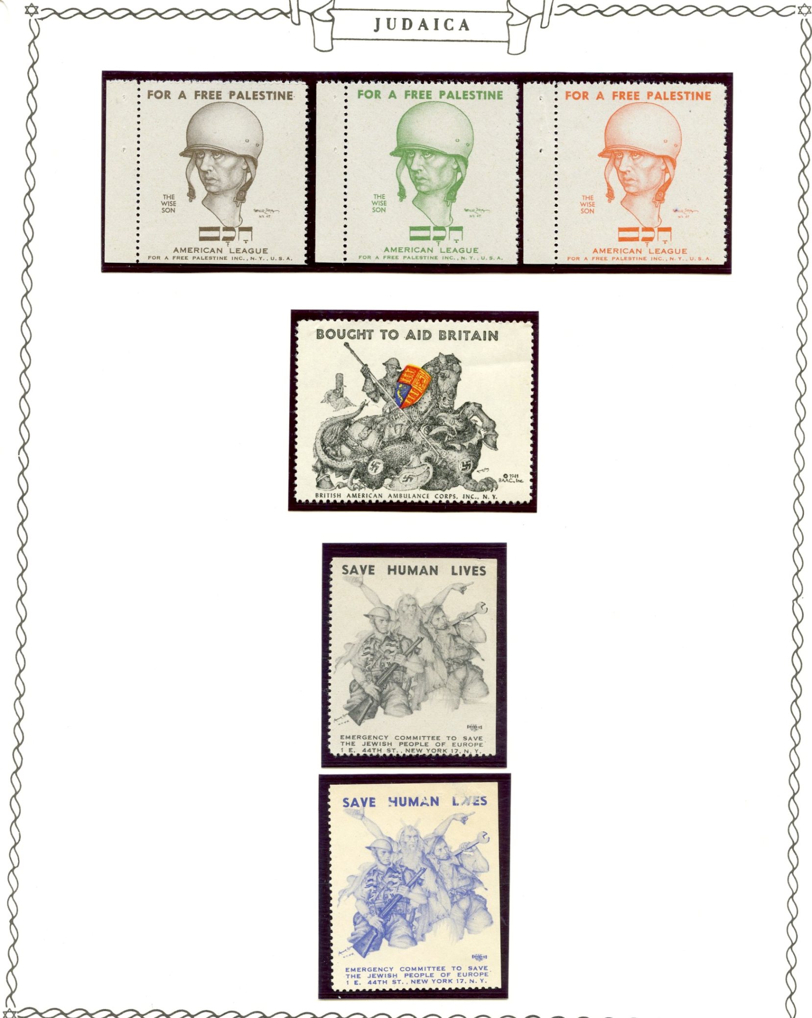 Lot 346 - JEWISH PERSONALITIES, J.N.F. & JUDAICA  -  Tel Aviv Stamps Ltd. Auction #50